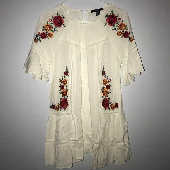 Forever 21 Dresses & Skirts - Forever 21 White Floral Mini Dress